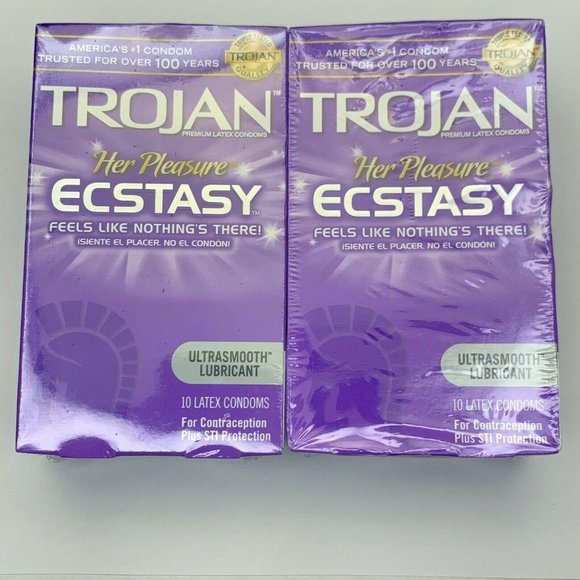 TROJAN Her Pleasure Ecstasy Sensations Lubricated